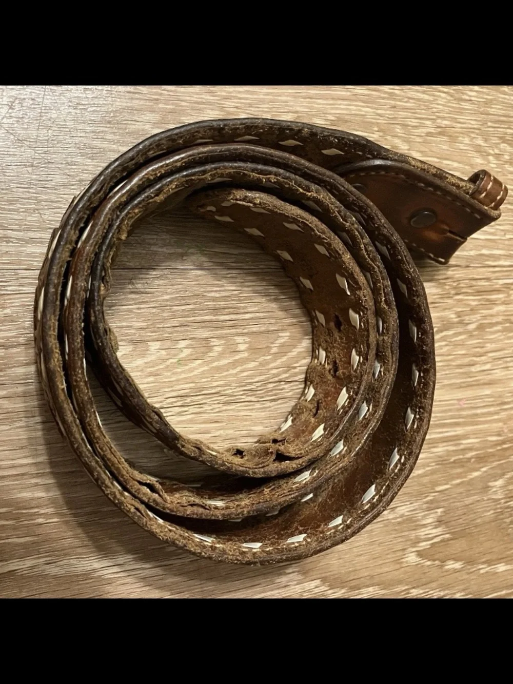 Western Leather Belt Size 42 Vintage Cowhide Made in USA Custom Name “Morris
